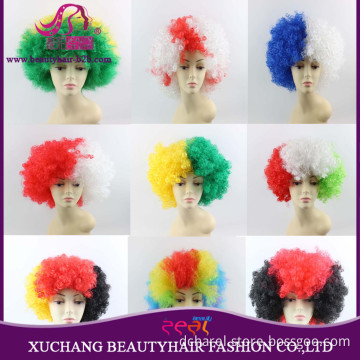 2014 World Cup Fashion Style Synthetic Firbe Hair Wig Kanekalon Firbe Wig